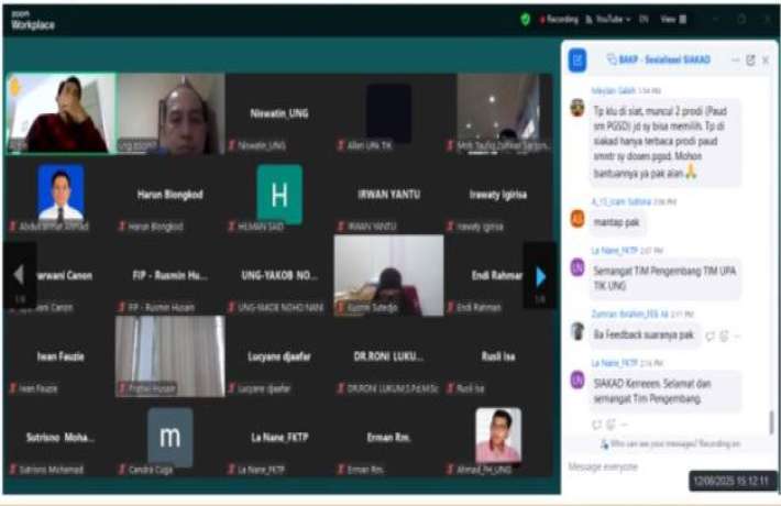 Sosialisasi SIAKAD UNG Bagi Dosen UNG